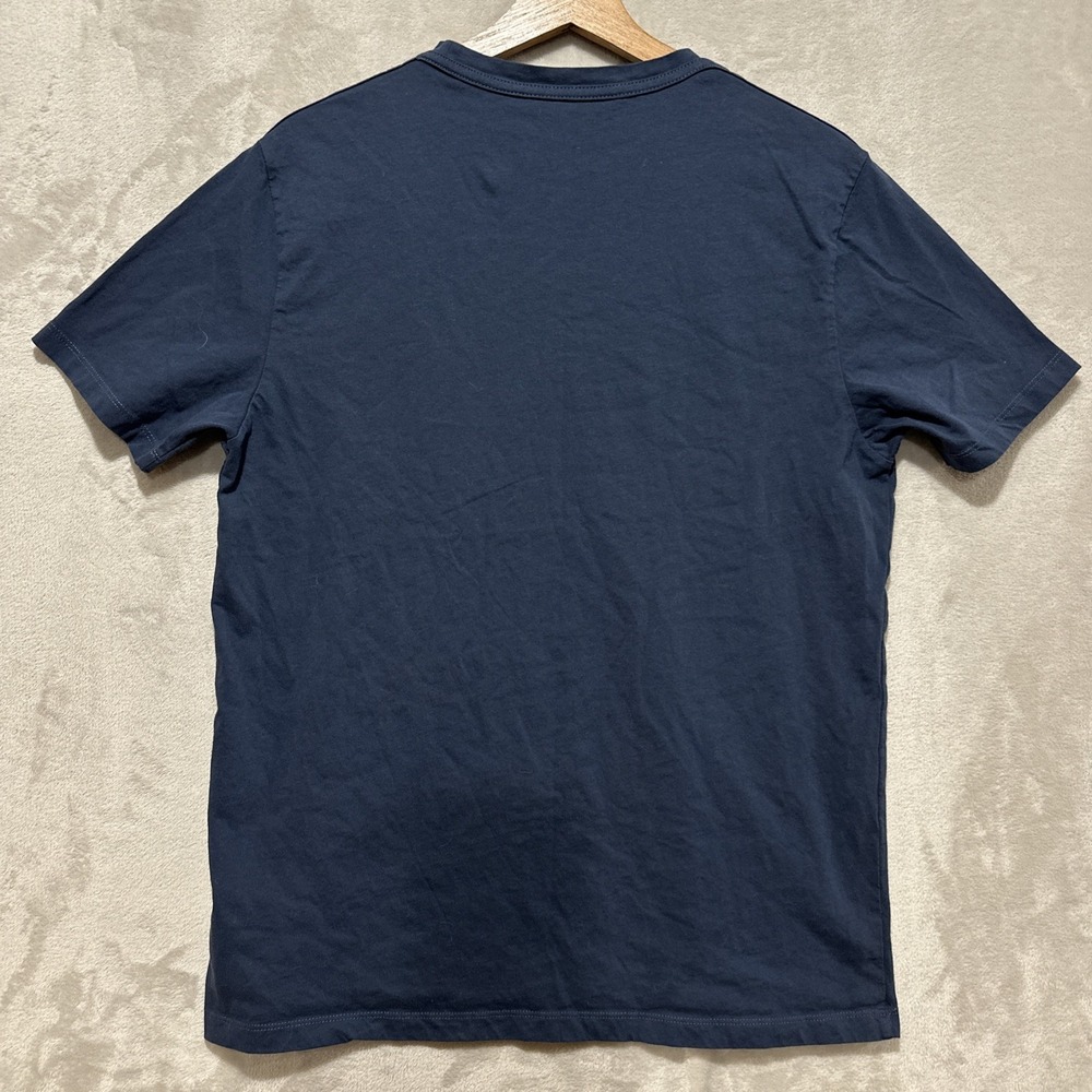 All Saints Slim Fit Tonic Crew Ramskull Navy Blue Short Sleeve Tee Size Large - Picture 2 of 8